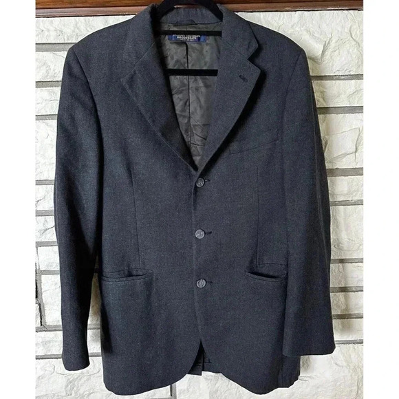 Brooks Brothers Brooksgate Blazer Sport Coat Men's Size 42R Gray 100% Pure Wool